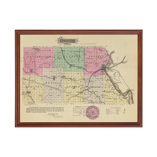 Old map atchison county ks - old,